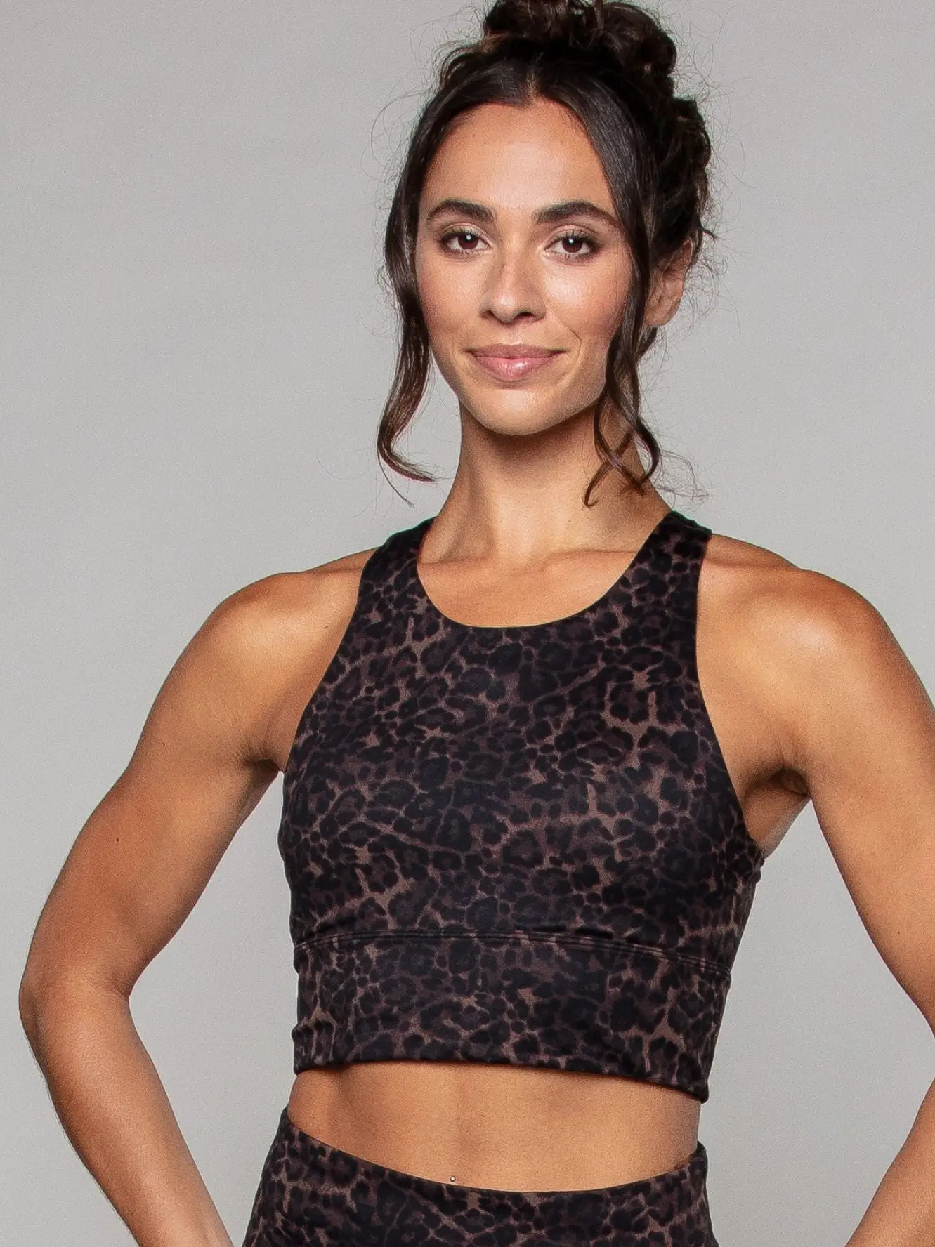 Born Nouli — Wild Cat Longline Crop Bra — view 2