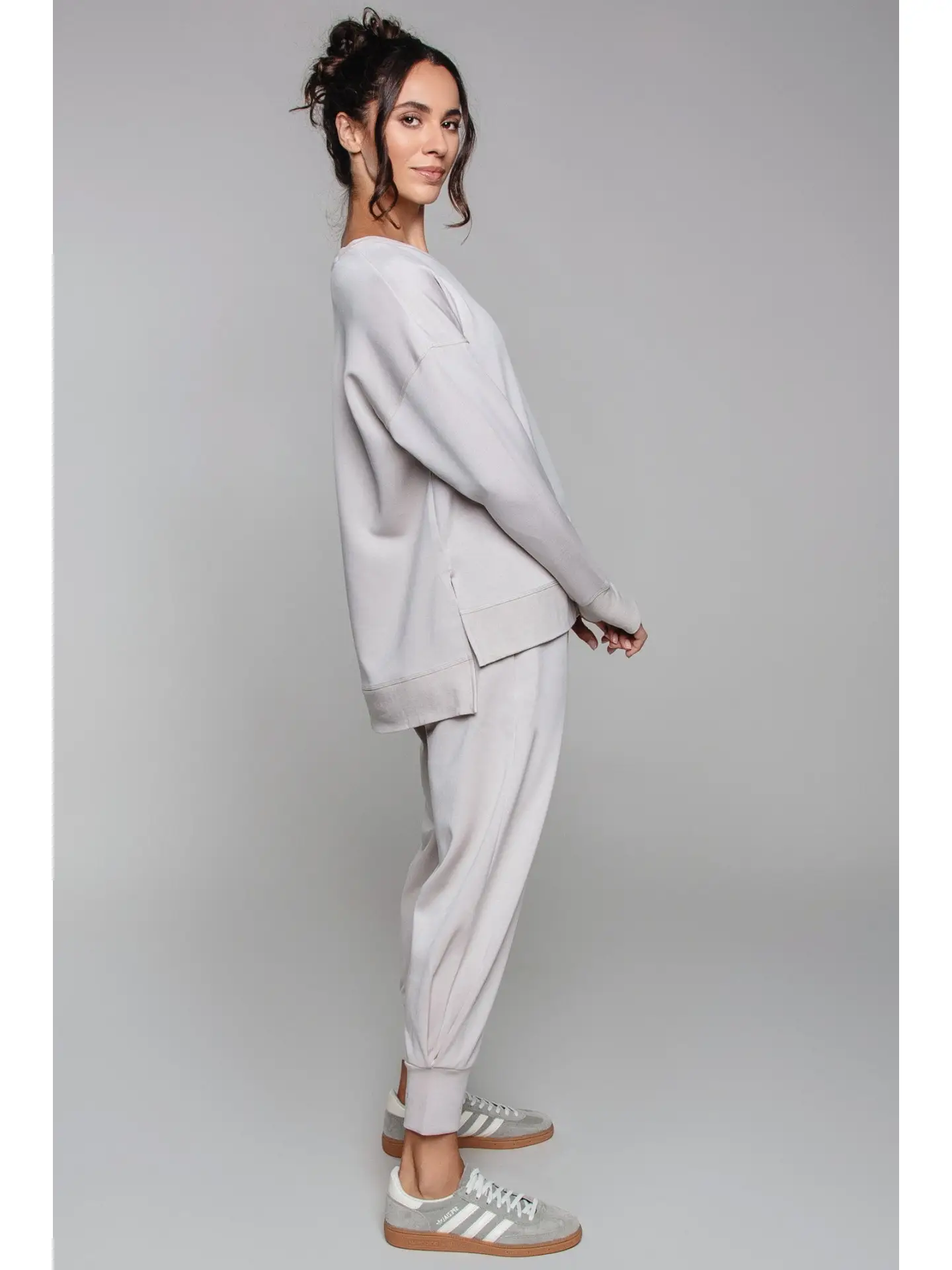 Born Nouli — Supersoft Longline Sweatshirt Oat — view 2