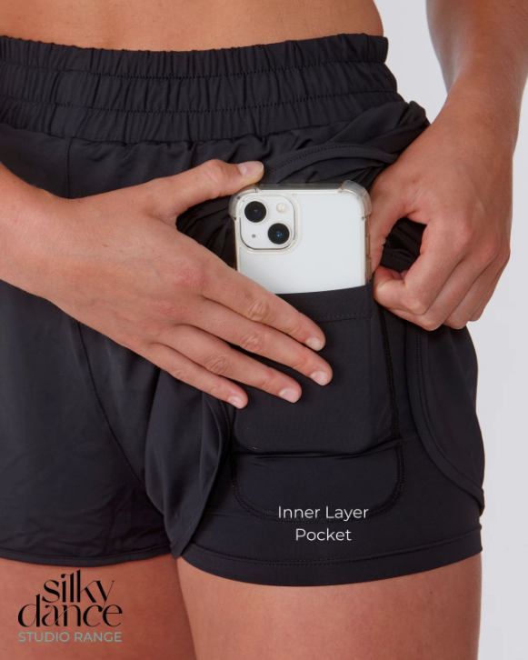 Silky Dance — 2 in 1 Layered Dance Shorts — view 3