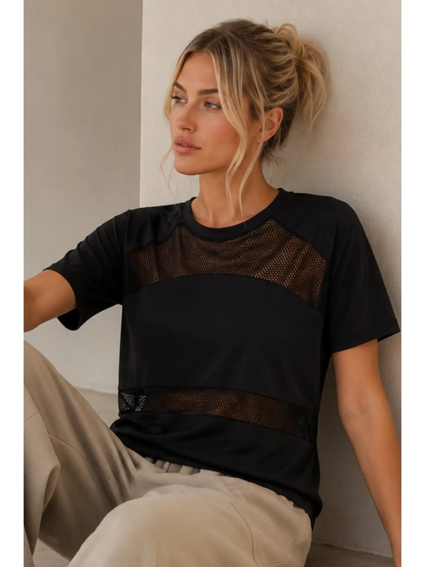 Born Nouli — Airlight Mesh T-Shirt Black