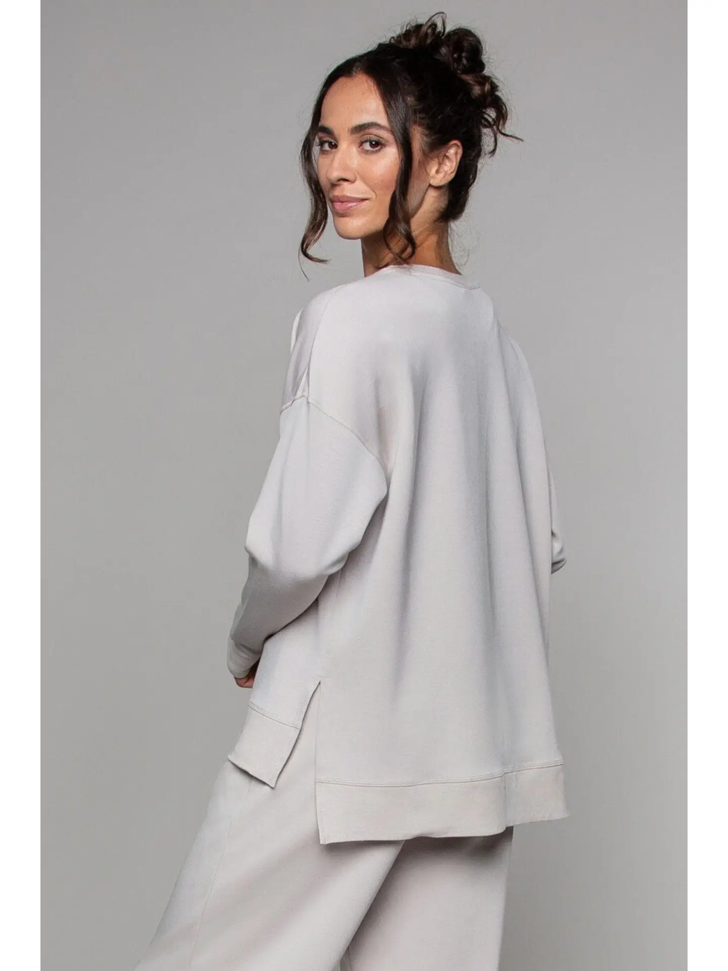 Born Nouli — Supersoft Longline Sweatshirt Oat — view 4