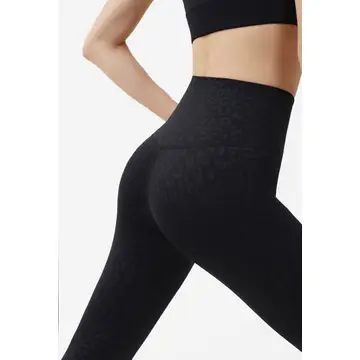 Belsize — Black Leopard Leggings — view 3