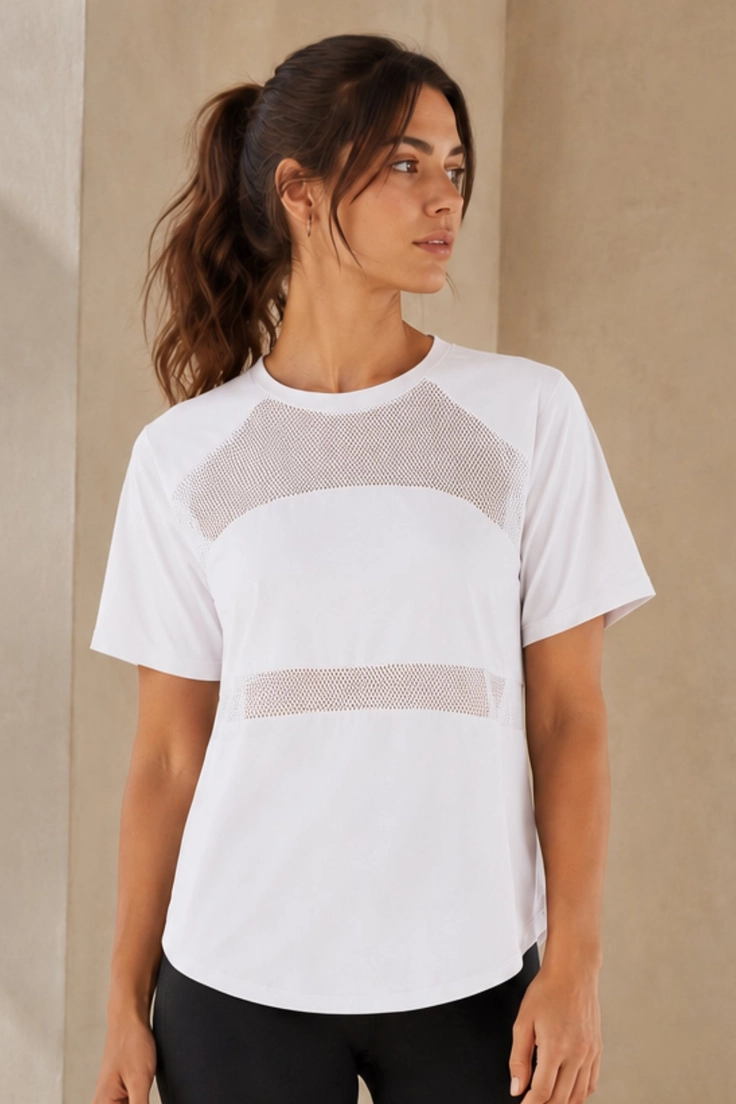 Born Nouli — Airlight Mesh T-Shirt White — view 2