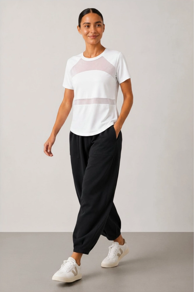 Born Nouli — Airlight Mesh T-Shirt White — view 4