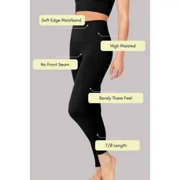 Born Nouli — Elevate Seamless 7/8 Leggings - Black — view 4