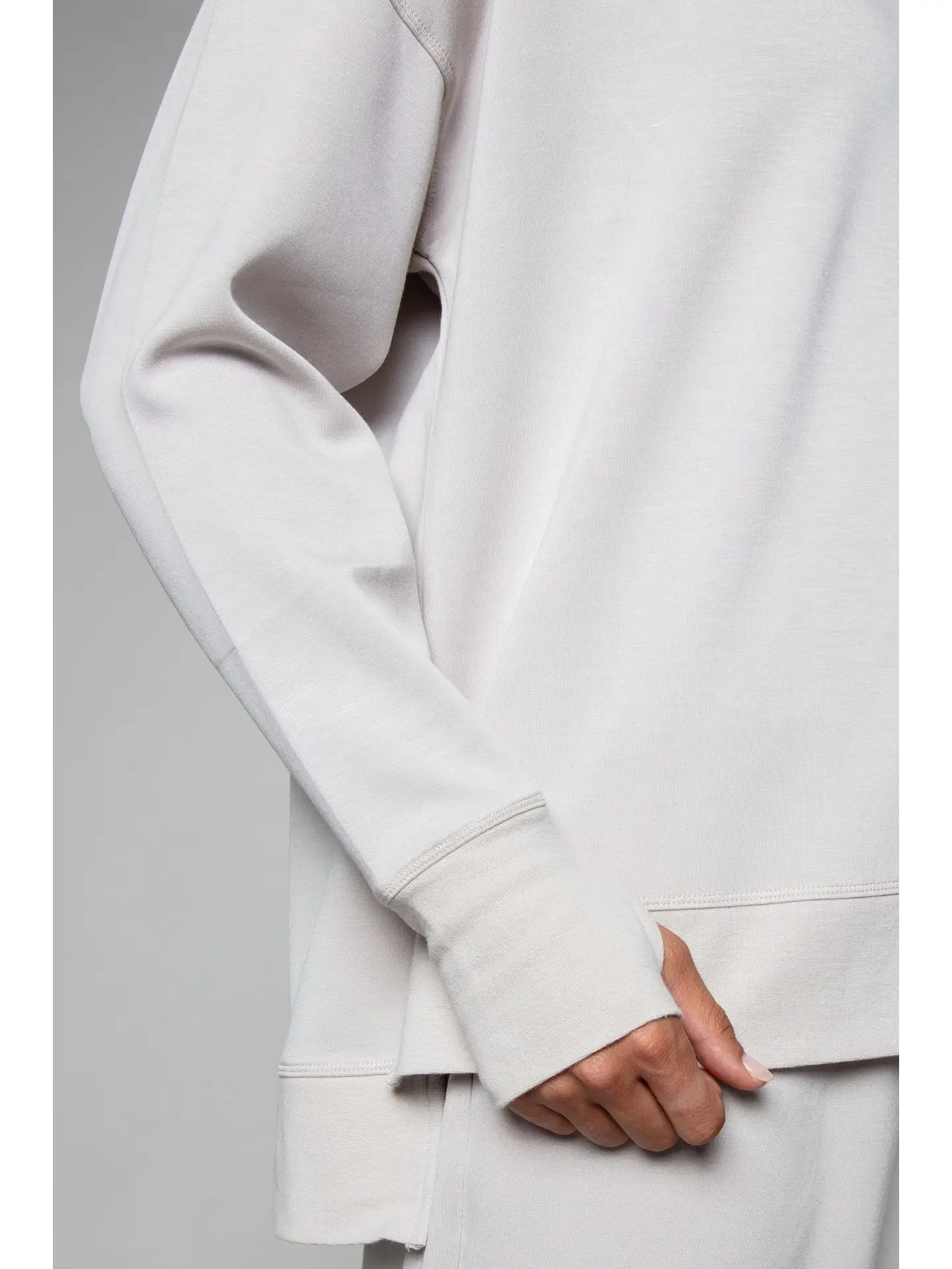 Born Nouli — Supersoft Longline Sweatshirt Oat — view 3