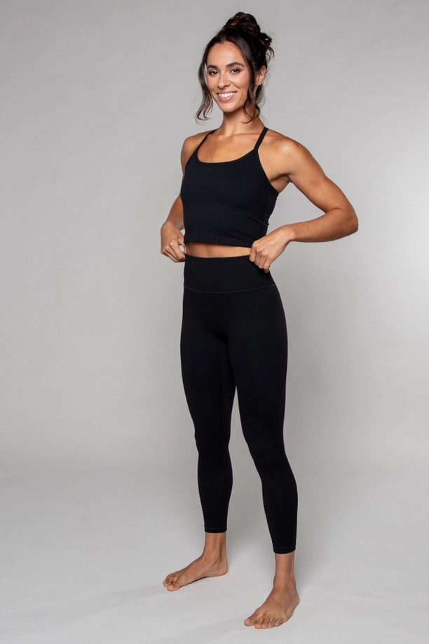 Born Nouli — Airsoft High Waisted Seamless 7/8 Legging Black — view 3
