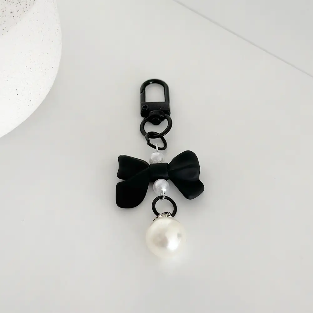 Accessories  — Coquette Bow Keyring - Black