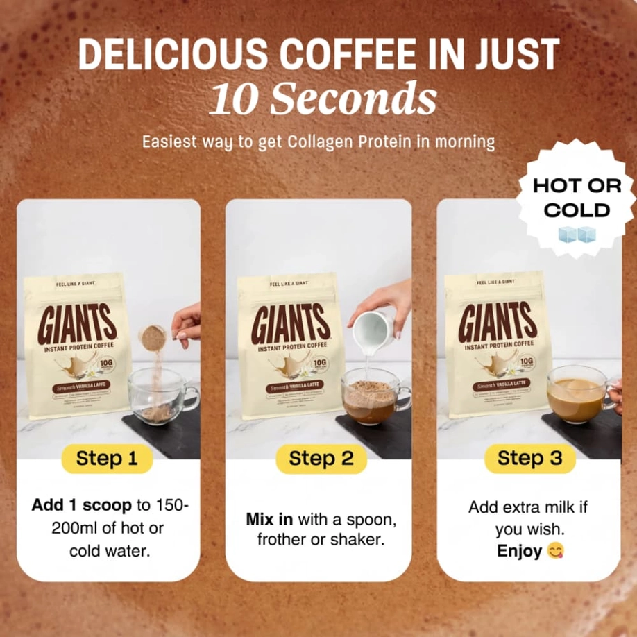 GIANTS — Giants™ Instant Collagen Protein Coffee - Smooth Vanilla — view 4